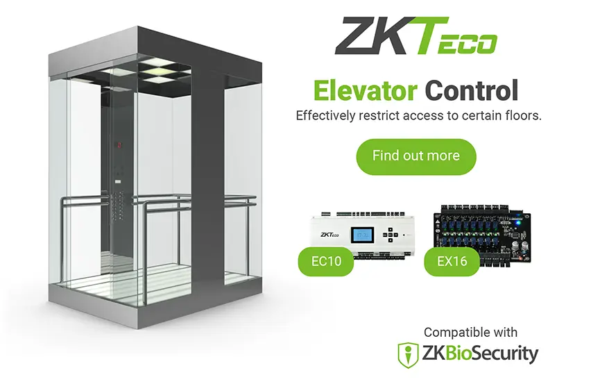 ZKTeco EC10 terpasang di lift elevator